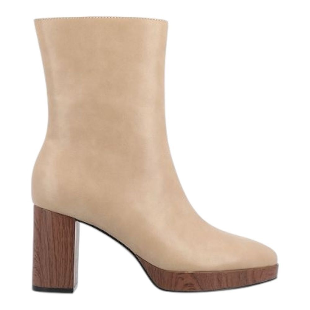 JOURNEE COLLECTION Romer Tru Comfort Platform Block Heel Booties in Tan Size 8